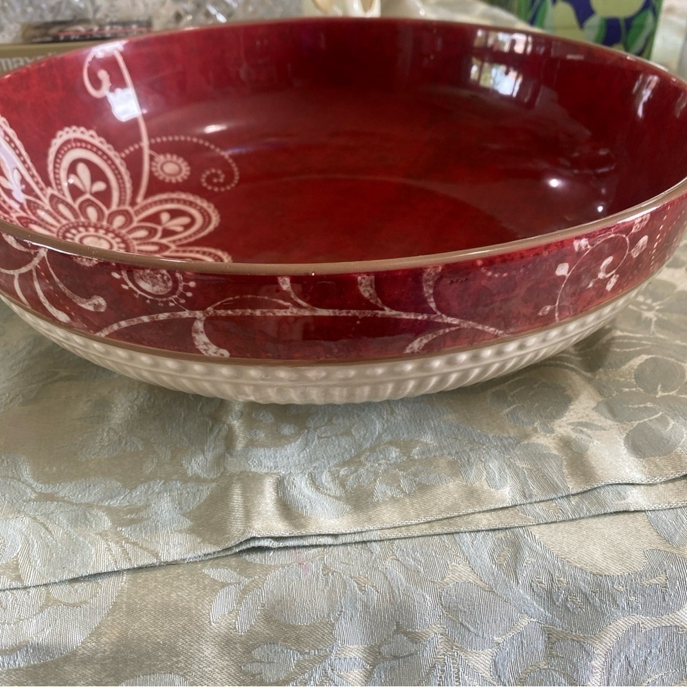 Pier 1 Imports Serving Bowl, Maribeth collection‎ 12” Pasta Fruit Salad Bowl